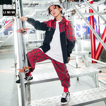 Hip-hop childrens hip-hop suit boys handsome hiphop shirt jazz dance tide clothes autumn catwalk costumes