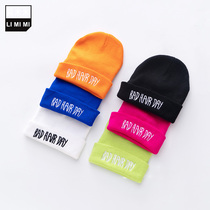 Limimi autumn and winter boys and girls hip-hop hip-hop performance hats childrens trendy performance accessories pullover wool hats
