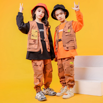 Boys hip-hop suit camouflage childrens hip-hop style performance clothes jazz dance clothing childrens June 1 performance clothes autumn