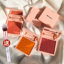 guicami sun red female purple blush orange plus high-gloss cream pearlescent plum color sieve with flash brush