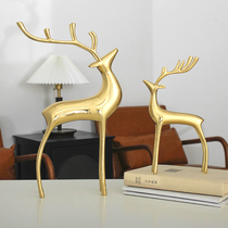 Light extravagant brass deer swing piece TV cabinet wine cabinet living-room book room-like room office creative home Decorative Gift