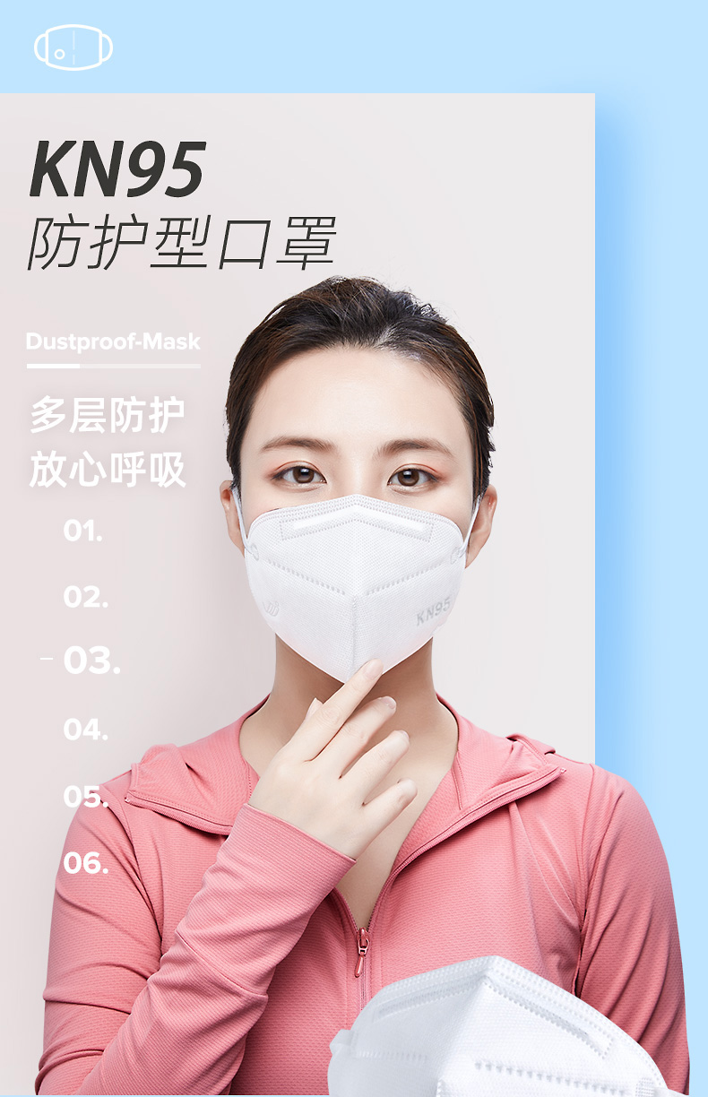 现货口罩 kn95口罩 5只 顺丰秒发 手慢无 天猫特价69元包邮折合13.