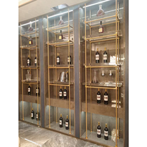 Stainless steel wine rack Music restaurant industrial wind partition creative bar card seat decorative screen display stand living room