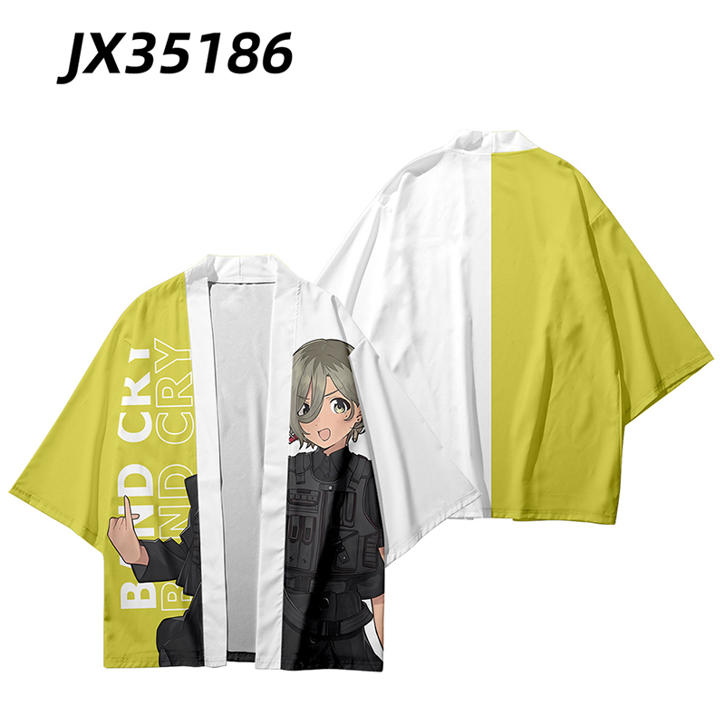 井芹仁菜同款青春风衬衫撞色七分袖宅服演出应援痛衣服