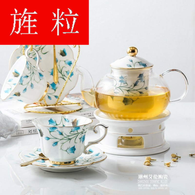 Continuous ceramic flower pot fruit grain of pastoral butterfly orchid suits for heat - resistant ceramic glass teapot cooked tea flowers