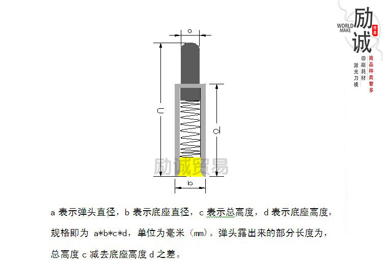 平头弹簧销 定位柱 伸缩销 平头定位销 可定制特殊规格