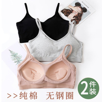 Beauty back bra womens net red explosion 2021 sling small vest type bra underwear without steel ring bra gathering chest wrap