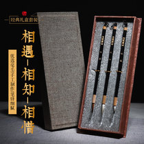 Small letter Brush Set 3 sets of Wolf flies head small seal hairpin flower small character copy of sheep and pen small professional pure Wolf book high-end brush full set of high-grade fine calligraphy Chinese painting