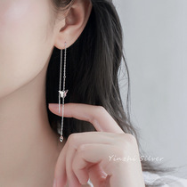 Pure Silver Earline Female Temperament Fluo Otoli Earrings 2020 New Tide Ear Pendant Womens Summer Fresher 100 Hitch Earrings