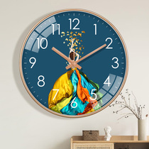 Nordic simple modern creative beauty salon health center wall clock room bedroom decoration silent clock art wall clock