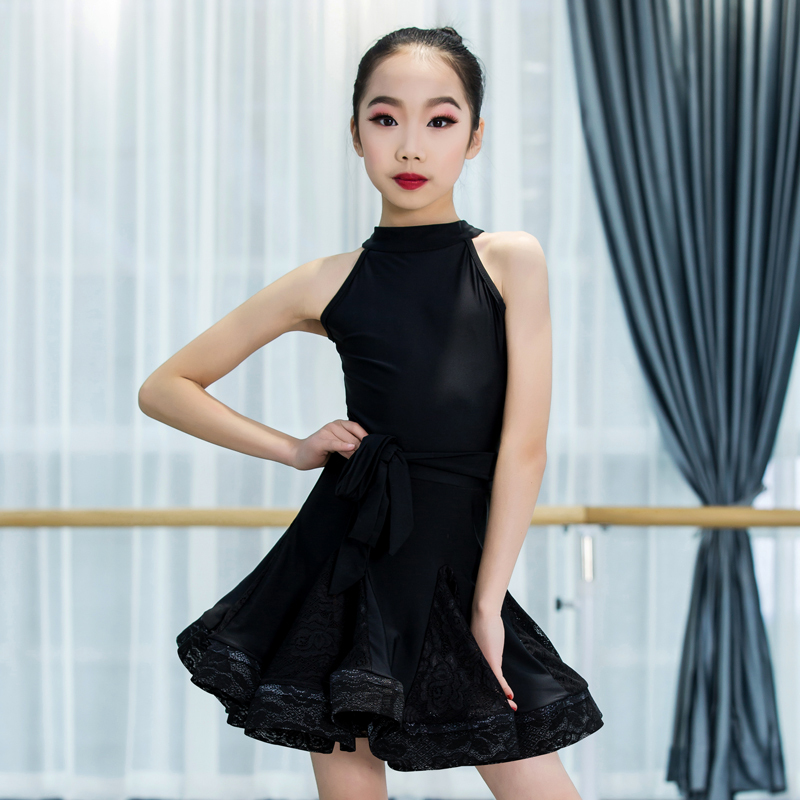 Children's Latin Dance Dress Girls' training dance dress standard professional examination level children's performance competition clothing