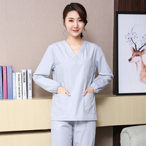 Jane Fei love wash clothes women short sleeve operating room doctor suit beauty salon work clothes men brush hand clothes long sleeve men