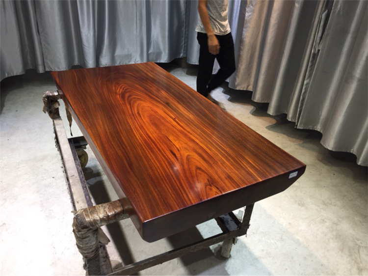 黑金檀实木大板桌简欧餐桌餐桌茶几两用北欧风餐桌木板定制 原木_7折