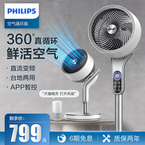 Philips Air Circulation Fan Home Electric Fan Light Sound Standing Floor Fan Dorm Wind Turbine Desktop Electric Fan