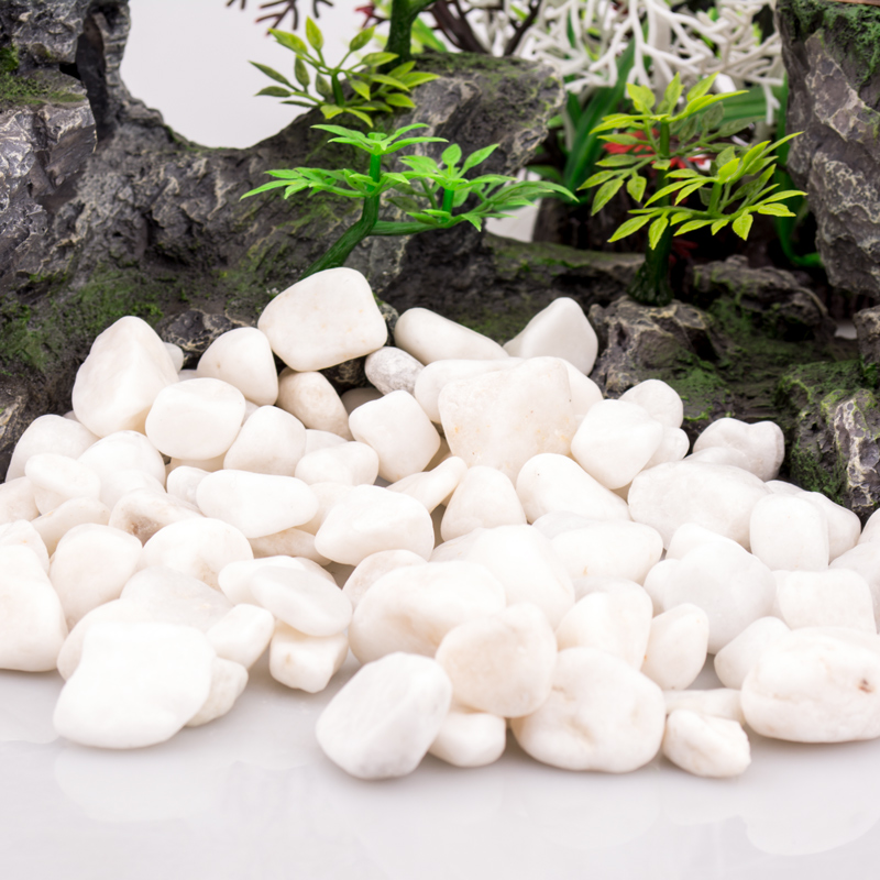 Fish Tank Bottom Sand White Stone Aquarium Decorative Landscaping Sand Stone Large Particle Garden Setting Stone Fish Raising Turtle Bottom