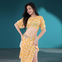 Belly dance 2021 Summer new practice Gongfu Sexy Wave Dot Suit Water Yarn Oriental Dance Performance Out of the Costume Ensemble