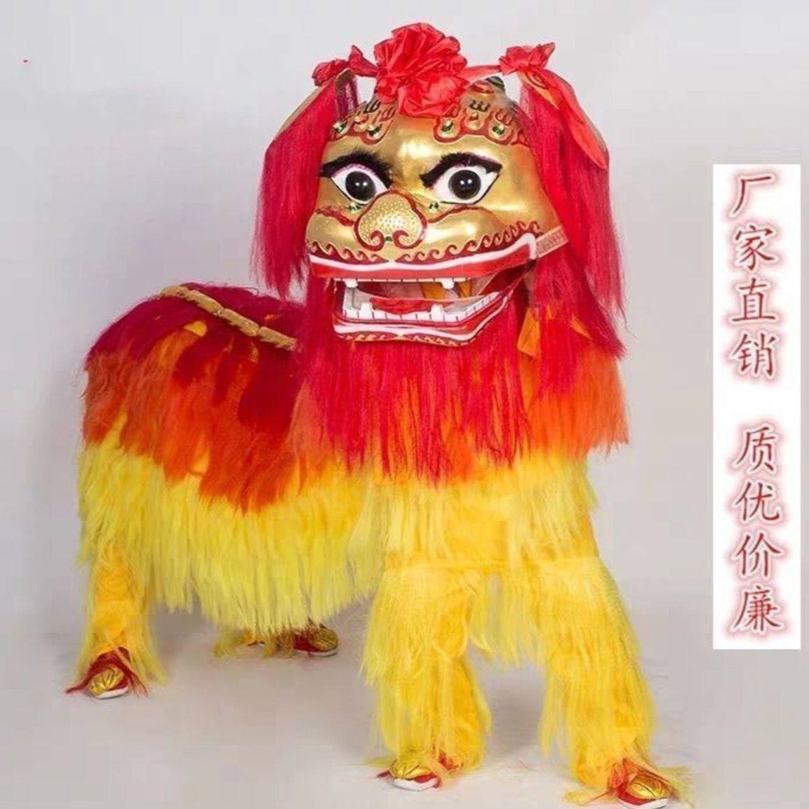 舞狮道具北狮整套成年高档双人北京舞狮子头的道具舞狮子狮子道具