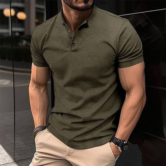 Short-sleeved T-shirt 2025POLO button breathable summer shirt European and American men's blouse Henry neck sports cross-border horse men
Short-sleeved T-shirt 2025POLO button breathable summer shirt European and American men's blouse Henry neck sports cross-border horse men