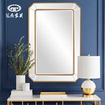 Guanding bathroom mirror European toilet wall-mounted vanity mirror bedroom wash table square wall porch decorative mirror