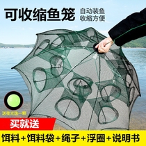 Shrimp cage shrimp net fishing net fishing net fish cage ground net folding catch fish lobster crab cage eel cage fishing nylon