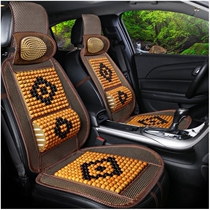 Summer car seat cushion ventilated wooden beads cool mat car wooden bead massage seat cushion single piece belt waist