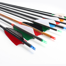 Bow Arrow Arrow Arrow a dozen real feathers mixed carbon arrows carbon arrows compound reflexes traditional beauty hunting bow archery practice
