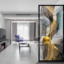 Living room modern minimalist glass screen partition wall decorative bedroom shelter for home entry into the house Xuanguan light and luxurious abstract deer