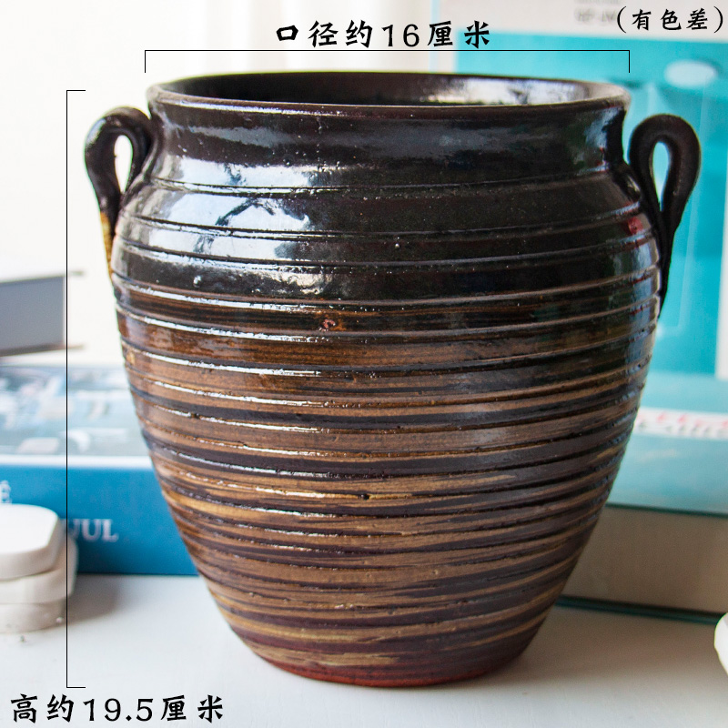 More coarse pottery flowerpot breathable element More meat plant purple orchid ceramic pottery flowerpot extra large wholesale