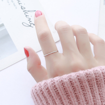 Xiu Crown Stars Sterling Silver Ring Female Fashion Students Closed Very Fine Food Ring Simple Personality Tail Ring