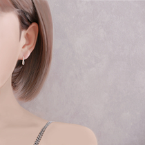 Sleeping without picking water droplets earrings female sterling silver simple round face thin temperament small personality thin students fresh