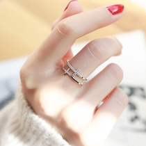 Advanced sense ring female fashion personality Korean version of Open index finger ins trendy people cold trend adjustable ring women