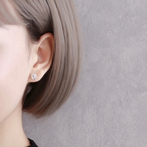 Niche design sense 925 sterling silver wool ball stud female simple temperament personality small Japanese and Korean Chaosen cute