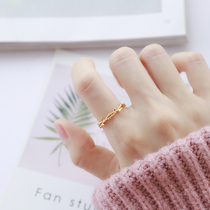 925 sterling silver thorn flower ring female fashion personality Korean version of ins tide Net red niche design Food ring adjustable