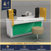 Baking paint bank non-cash business acceptance table customer negotiation signing counter China Life business handling counter