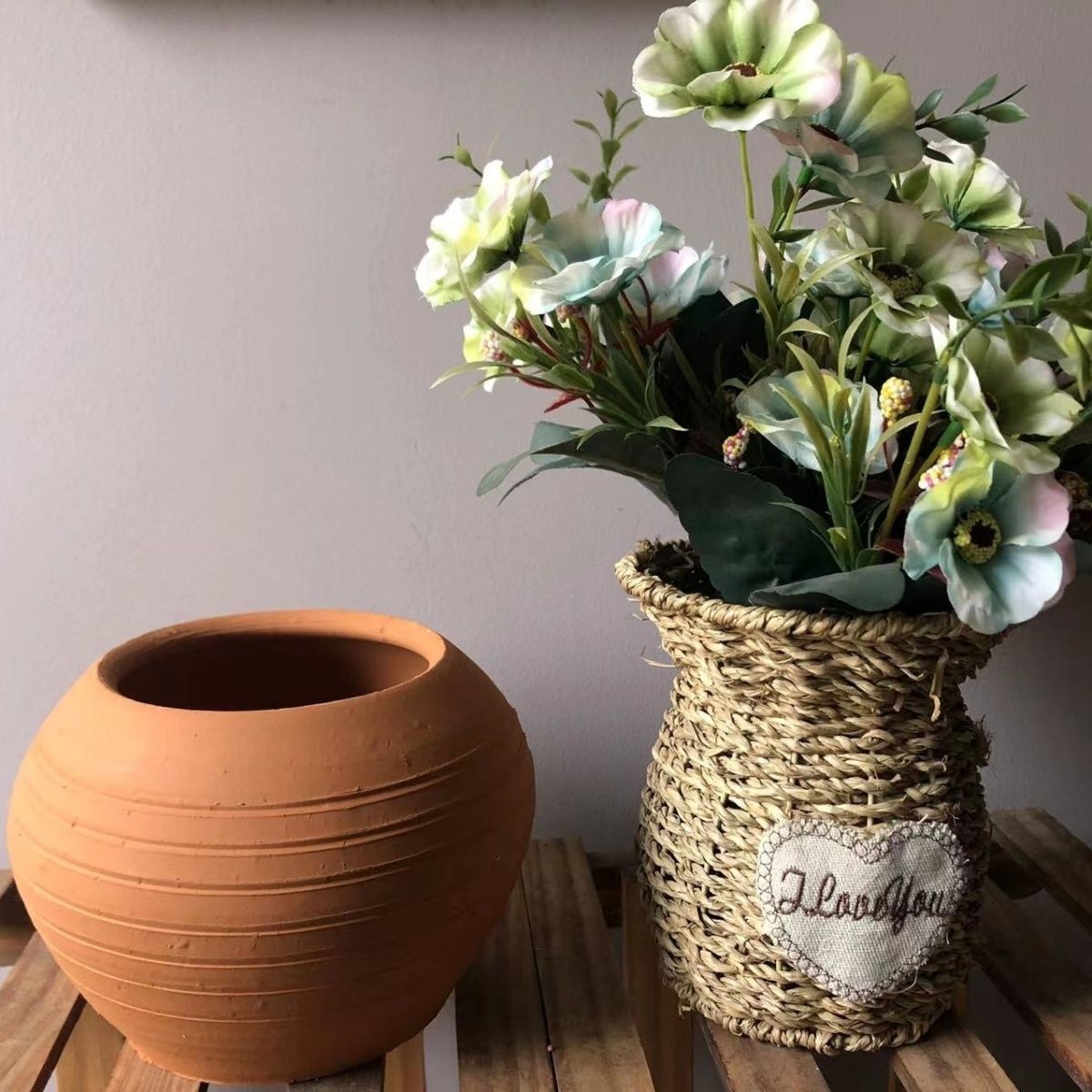 Two special price pure handmade pottery pots red pottery flower pot multi-meat green planting soil pottery flower pot with high breathability hand-Taobao