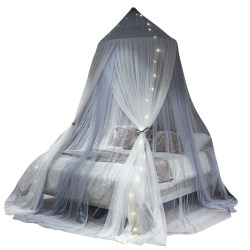 Household ceiling dome mosquito net children's princess style installation-free and easy to clean double bed curtain tent thickened and encrypted