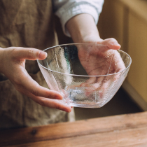 Tree linen grain Glass Bowl dessert bowl cold noodle bowl rice bowl home salad bowl creative simple fruit bowl