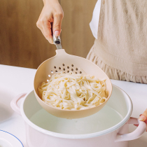 Tree small pear spoon with long handle colander household filter noodle spoon large dumpling meatballs kitchen hot pot fishing