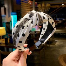 Hair bundle hair band female Korean simple pressure hair non-slip hair card network red headband female yellow wave point super fairy hair ornaments sweet