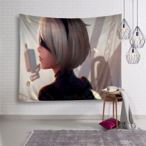 2B hanging cloth custom high-definition two-dimensional NieR NieR tablecloth anime peripheral wall cloth Japanese poster background cloth