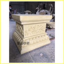 Artificial sandstone pillar pier Sculpture base Flower box flower pot Home decoration outdoor decorative art bonsai factory direct sales
