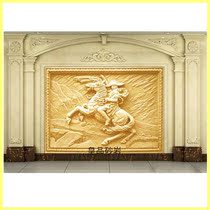Sandstone relief sculpture Napoleon background wall European villa hotel home decoration FRP imitation copper factory direct sales
