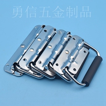 304 stainless steel spring folding handle wooden box industrial equipment box toolbox spring folding pull handle handle