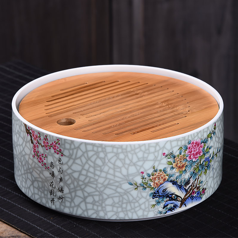 HaoFeng household contracted kung fu tea set, grilled water dry mercifully large tea tray was set Japanese bamboo saucer dish