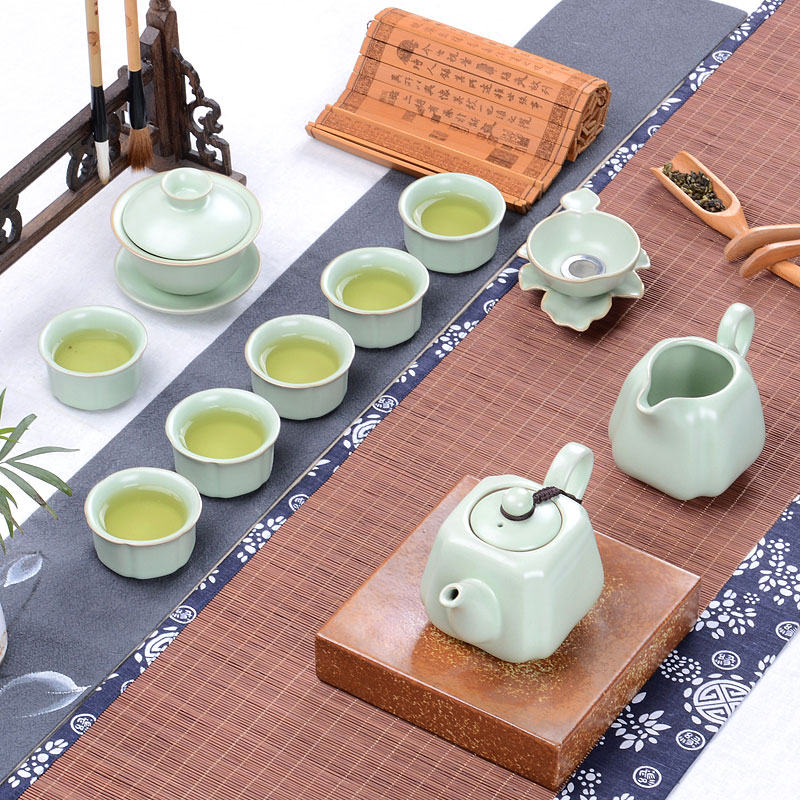 HaoFeng tea set brother suits for your up up kung fu tea tea can keep open piece of a complete set of ceramic tea set