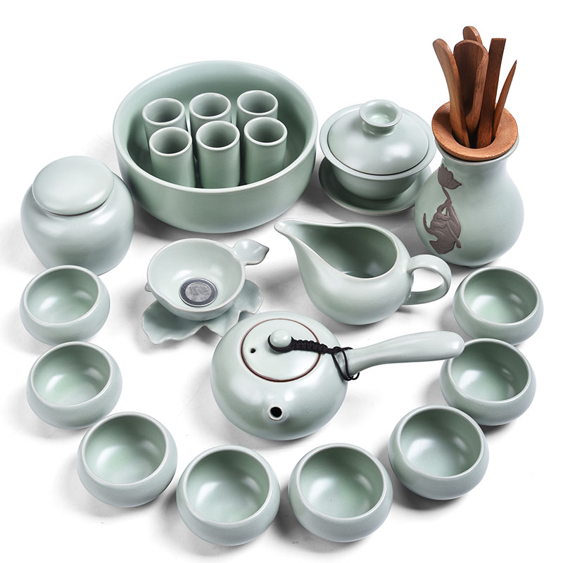 HaoFeng household your up kung fu tea set can keep on tea teapot teacup GaiWanCha accessories