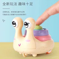 Press-type small snail toy childrens return car Boy motorcycle car baby inertia car tremble sound same model