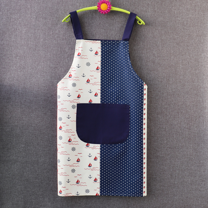 lovely japanese apron female fashion household creative kitchen korean pure cotton fabric simple strap personality small fresh