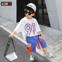 Clearance boys summer clothes 2020 summer half-sleeve Western style short-sleeved t-shirt boy boy baby Korean version of the childrens top tide