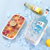 Silicone ice grid Household ice mold Large ice box grinding ice storage Bento box Ice box artifact refrigerator frozen ice